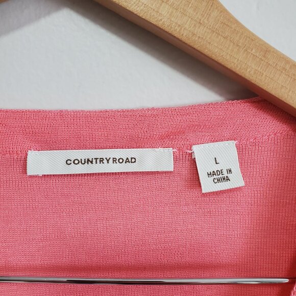 COUNTRY ROAD 100% Merino Wool Button Up Cardigan Sweater Slim Fit Women's Large - Picture 7 of 10